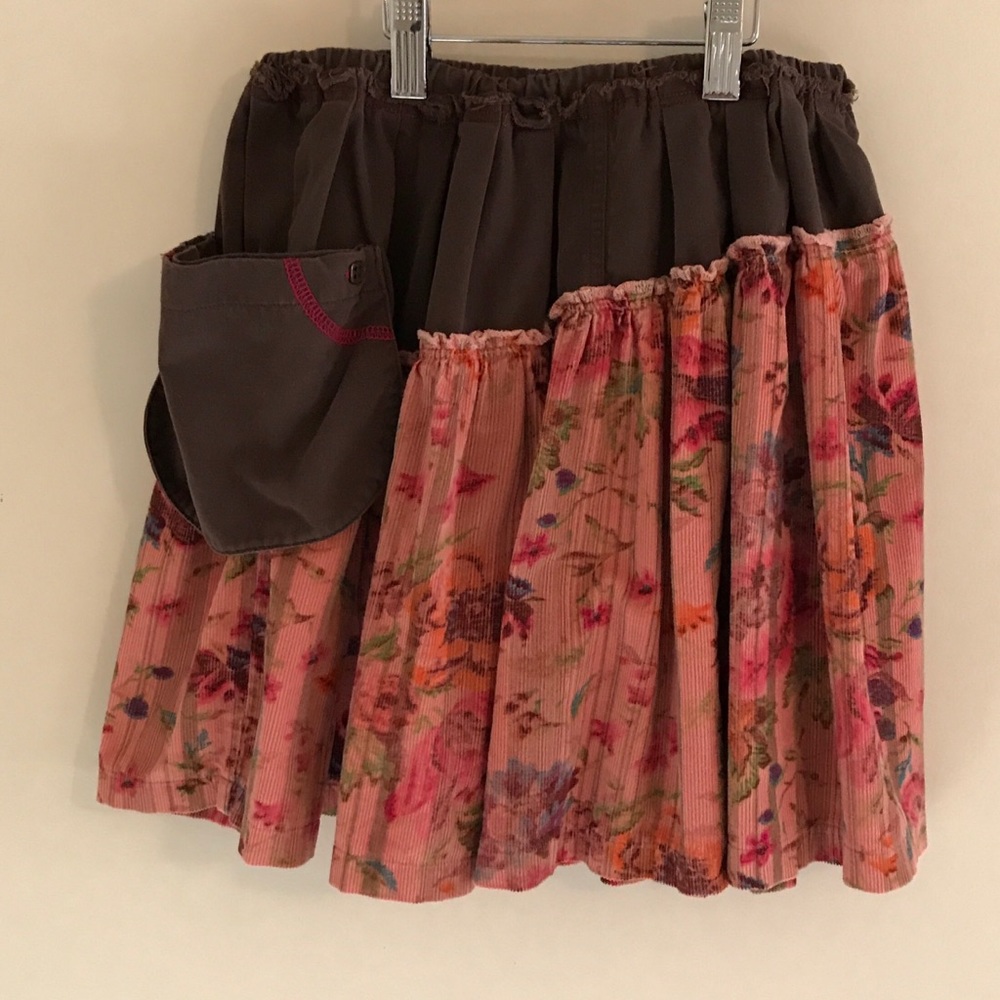 Confetti Full Circle Corduroy/Shirting Skirt Sz 8